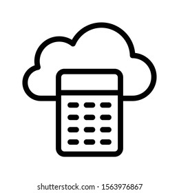 calculation vector thin line icon 