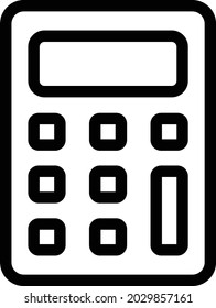 calculation vector thin line icon