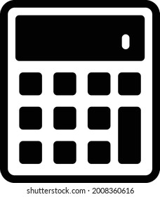 calculation with white background. calculation is a symbol of banking .glyph flat icon.