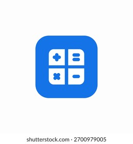 calculations app icon sign vector