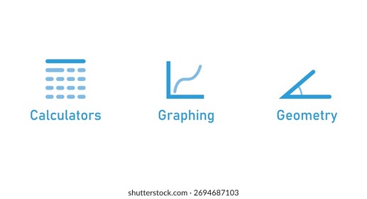 Cálculos, Gráficos e Ícone de Geometria para Aplicativos.
