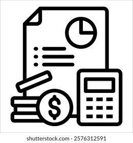Calculations Icon Element For Design
