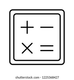 Calculations line black icon