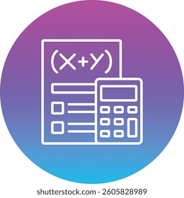 Calculations vector icon. Can be used for printing, mobile and web applications.