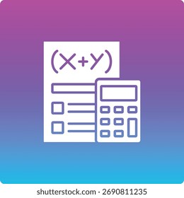Icono de Vector de cálculos. Se puede utilizar para aplicaciones de impresión, móviles y de Web.