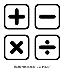 Calculaton icon set . Vector illustration