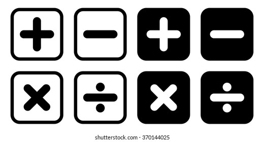 Calculaton icon set . Vector illustration