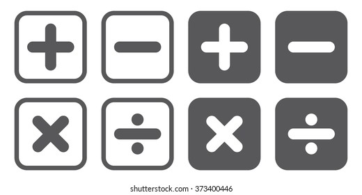 Calculaton icon set . Vector illustration