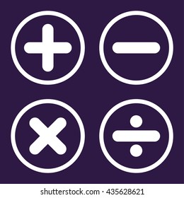 Calculaton icon set . Vector illustration