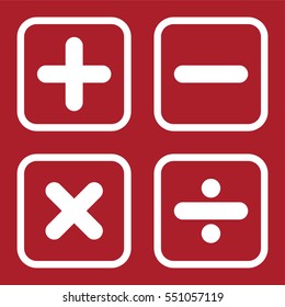 Calculaton icon set . Vector illustration