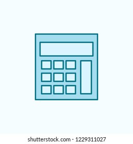 calculator 2 colored line icon. Simple colored element illustration. calculator outline symbol design from Scientifics study set