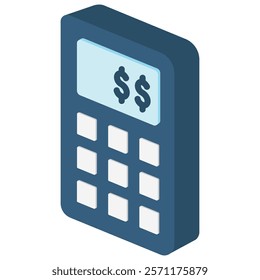 Calculator 3d isometric, Vector EPS 10 for print, digital UI, UX kit, web and app development for business, finance, economy, education, infographic, technology, security and more.
