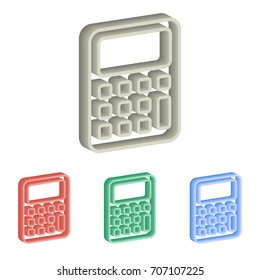 Calculator - 3d isometric vector icons. Illustrations isolated for graphic and web design.
