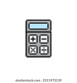 calculator 8 bit icon pixel art calculator sign for games logo symbol