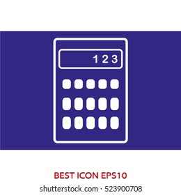 calculator, abacus, vector icon, eps10