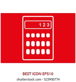 calculator, abacus, vector icon, eps10