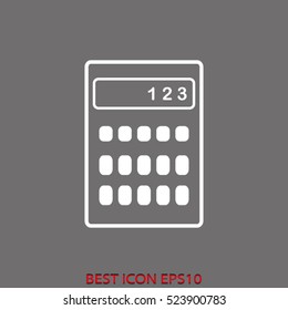 calculator, abacus, vector icon, eps10