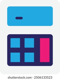 Calculator Accounting Calculation Icon Vector Flat Illustration
