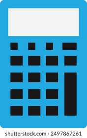 Calculator Accounting Finance Icon Vector Flat Illustration