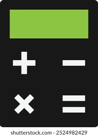 Calculadora Contabilidade Ícone Financeiro Vetor Ilustração Plana