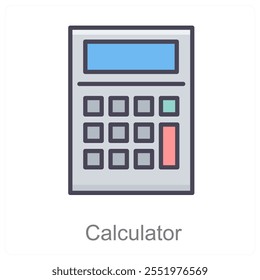 Calculator and accounting icon concept