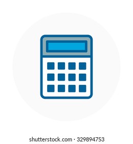 Calculator, accounting icon suitable for info graphics, websites and print media. Colorful vector, flat icon, clip art.