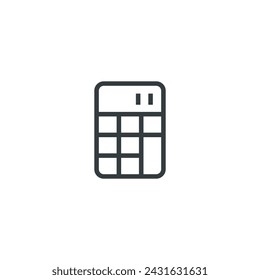 Calculator accounting math icon, vector illustration