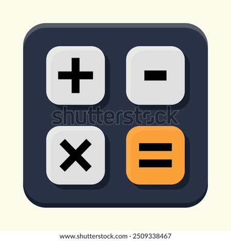 Calculator app icon. Calculator application icon.