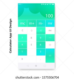 Calculator App UI Design Template. Unique App Interface Demo.