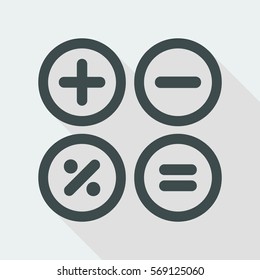 Calculator application flat icon