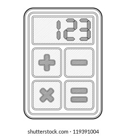Calculator, application icon - isolated illustration