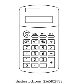 Calculator for automatic calculation [School supplies illustration]