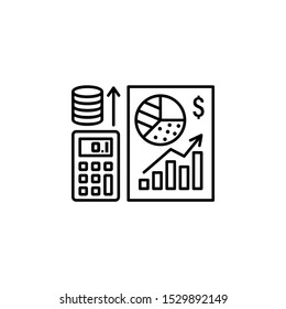 Calculator, banking, finance icon. Element of university for mobile concept and web apps icon