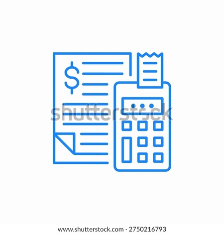 calculator bill icon sign vector