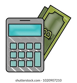 calculator with bill virtual money