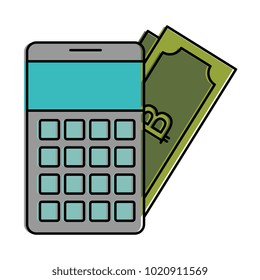calculator with bill virtual money