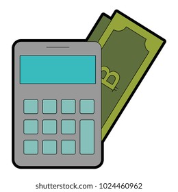 calculator with bill virtual money