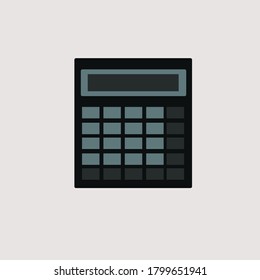 Calculator in black color illustration
