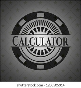 Calculator black emblem