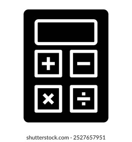 calculator black icon. vector illustration.