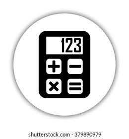 calculator -  black vector icon