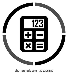 calculator  - black vector icon