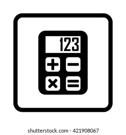 calculator  - black vector icon
