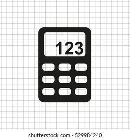 Calculator  - black vector icon