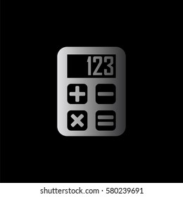 calculator -  black vector icon