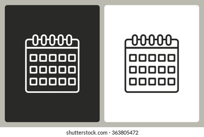 Calculator   -  black and white icons. Vector illustration.