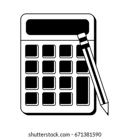calculator with blank buttons and screen icon image 