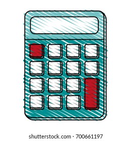 calculator with blank buttons and screen icon image