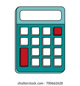 calculator with blank buttons and screen icon image