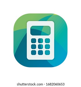 Calculator block flat style icon design, Mathematics finance device electronic education office object and accounting theme Vector illustration